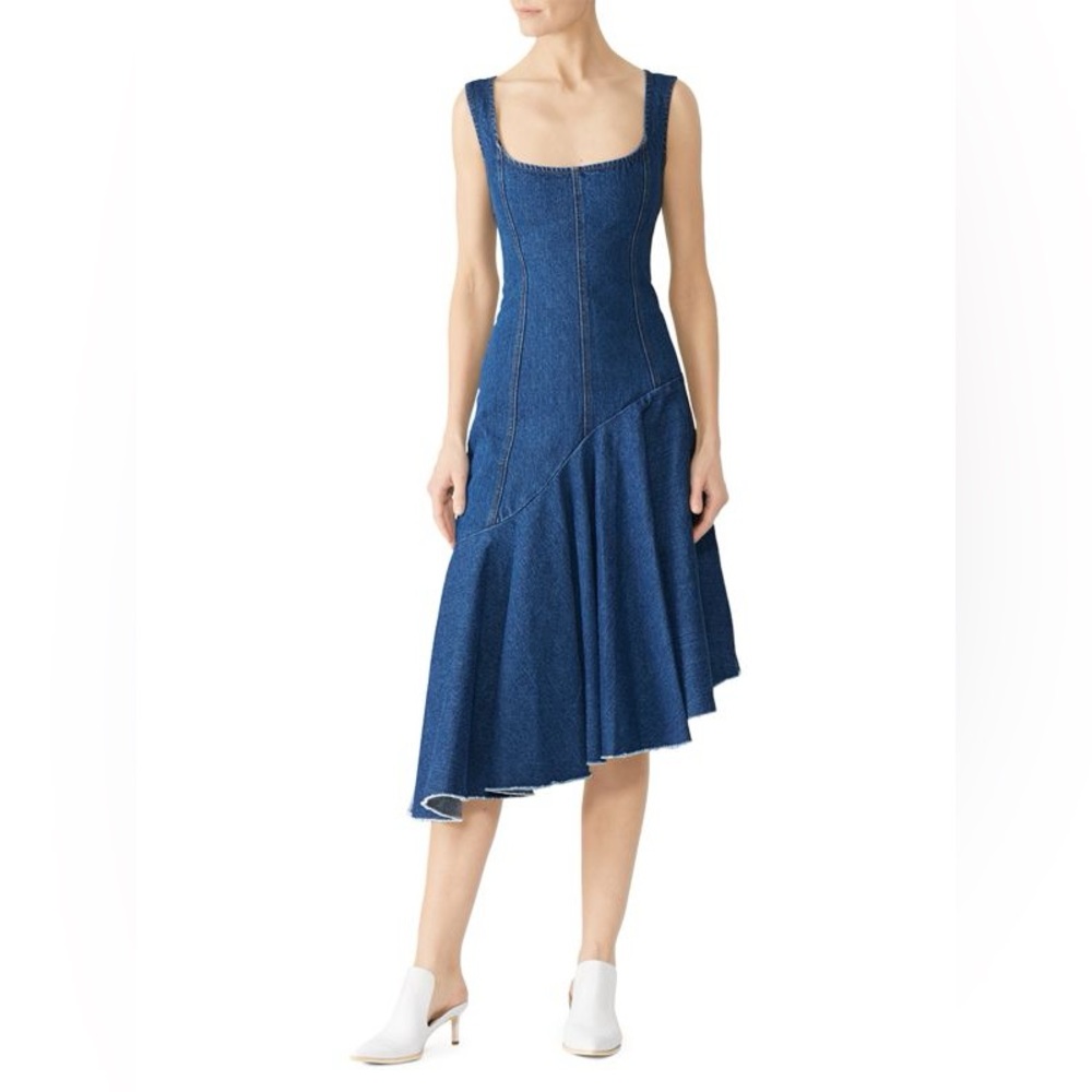 SOLACE LONDON Lewis A-Line Denim Dress
